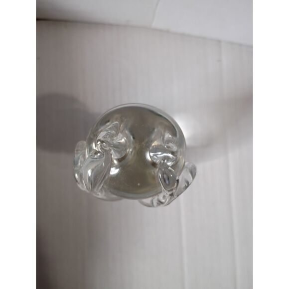 5 1/2" Clear Glass Owl Paperweight Figurine - Picture 3 of 6